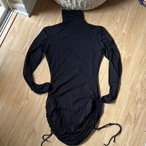 Black Long Sleeve Turtleneck Dress
